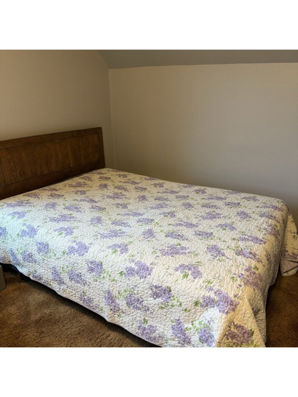 Laura Ashley Keighley Reversible Floral Wisteria Full / Queen Quilt - 88" x 86"